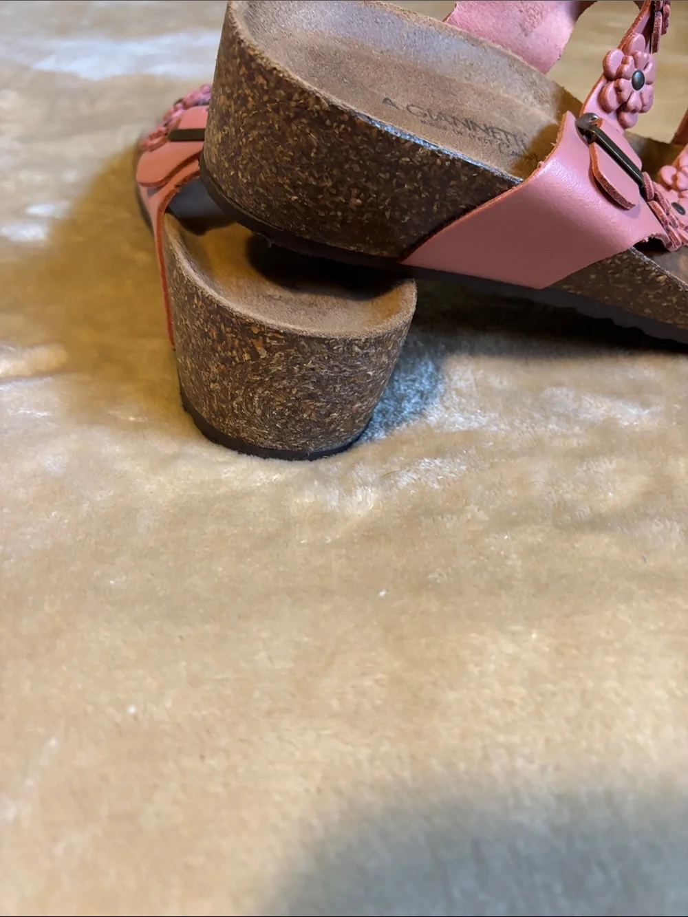 Women's Floral Strap Pink Slide Sandals